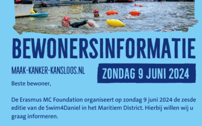 Swim4Daniel op 9 juni a.s. in Maritiem District